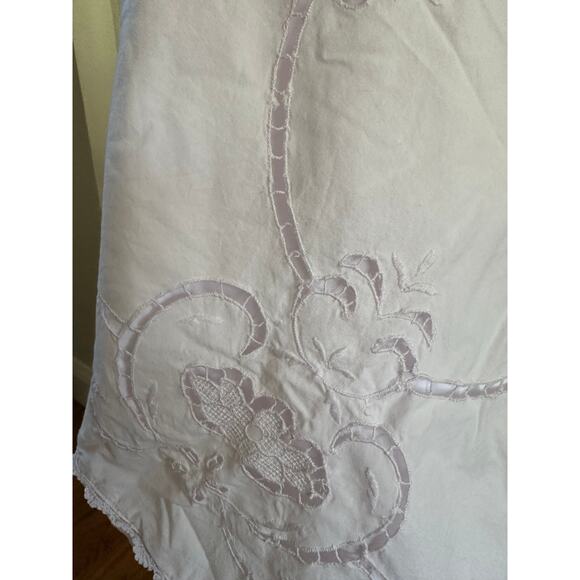 Simply Shabby Chic Pink Embroidered 24” Pillow Sham case Cotton euro Vintage - Picture 5 of 15